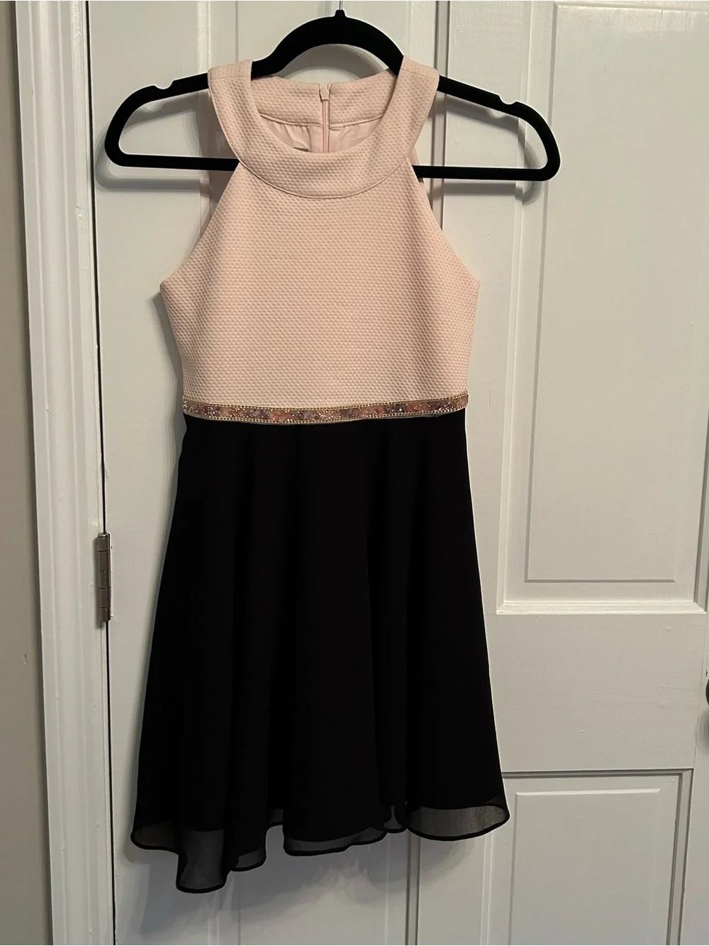 Pastourelle Pink and Black Sleeveless Party Dress